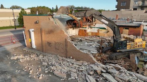 Backhoe at Extra Foods 5