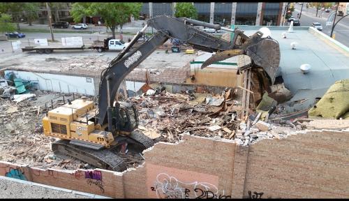 Backhoe at Extra Foods 6