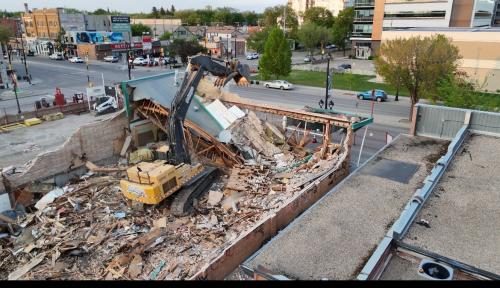 Backhoe at Extra Foods 8