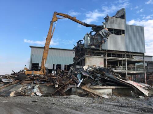 High Reach Conducting Demolition