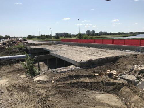 Ongoing Bridge Demolition Ring Road, Regina, SK