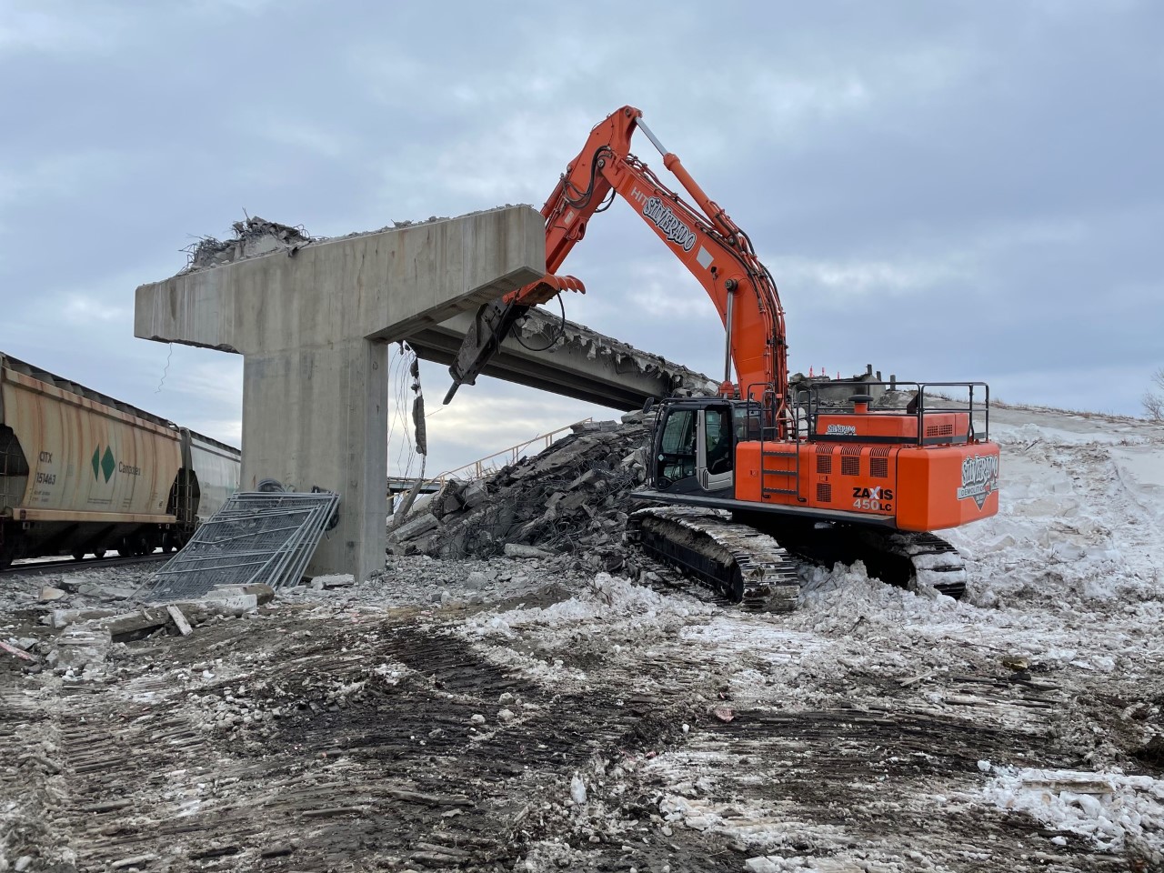 Trans Canada Hwy #1 Bridge Demolition, Swift Current, SK